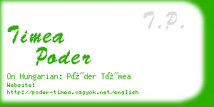 timea poder business card